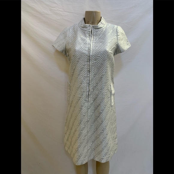 VTG Gale Mitchell Size Unknown Short Sleeve Full Zip Shift Dress - Picture 2 of 11